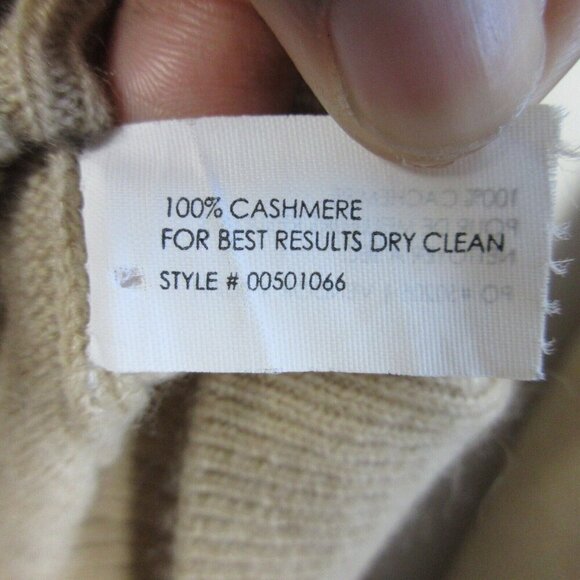 Club Monaco 100% Cashmere Long Sleeve Cardigan Womens S Beige Stretch Button 148 - Picture 5 of 9